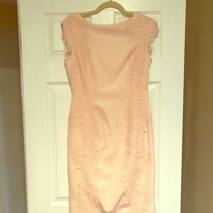 Blush pink lace dress